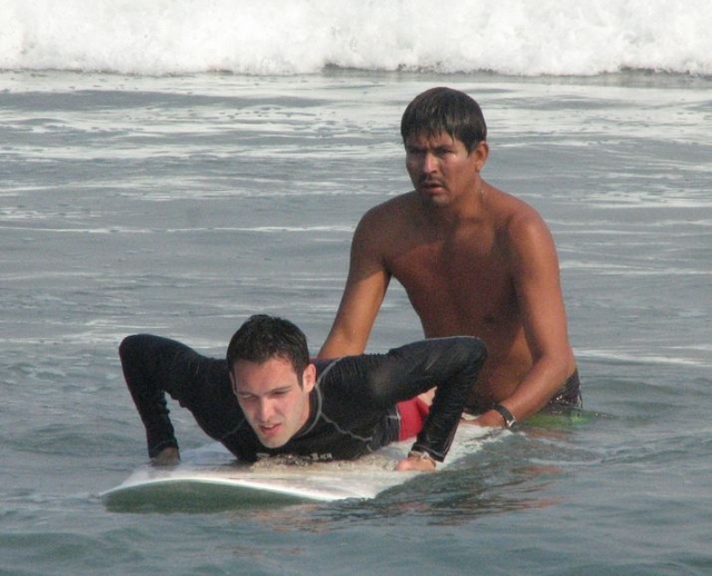 Aprendiendo a surfear